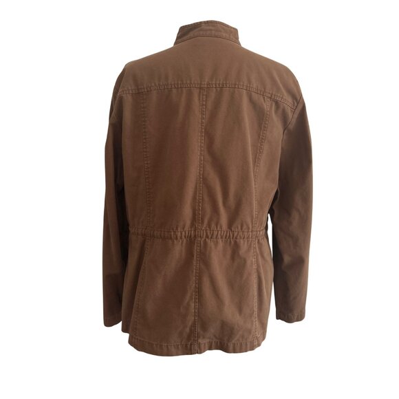 Central Falls Co. Brown Button Down Utility Jacket XL With Pockets & Drawstring - Picture 3 of 7